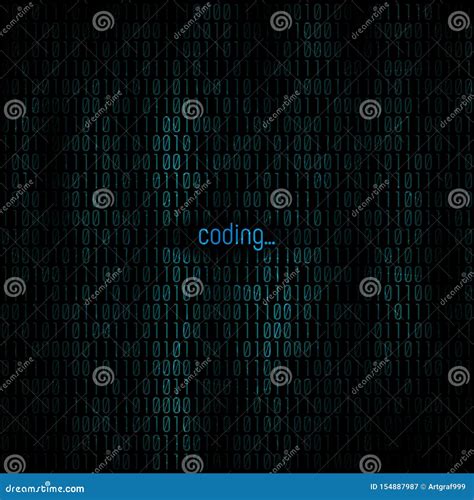 Coding Abstract Background Matrix With Binary Code For Your Business