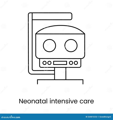 Intensive Therapy For Newborns Line Icon In Vector Equipment For