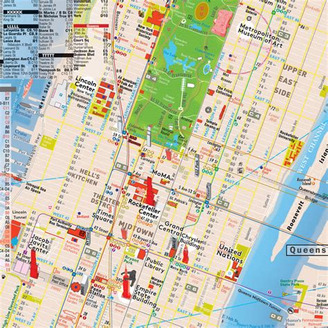 Manhattan Map Laminated Midtown Details 2022 Ar Augmented Realit