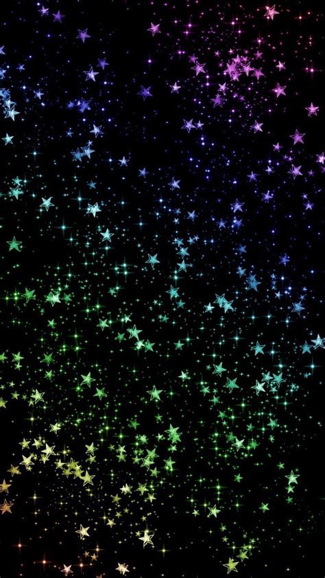Rainbow Colored Stars Sparkle Sparkle Wallpaper Pretty Wallpapers