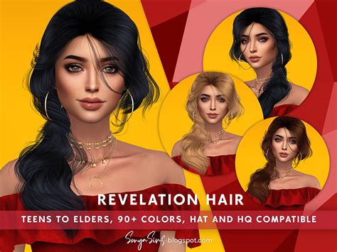 Revelation Hair Sonya Sims Sims 4 Hairs