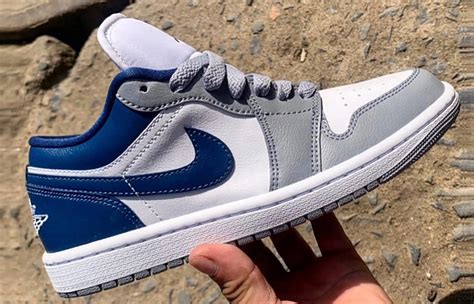 Air Jordan 1 Low Grey Blue Where To Buy Fastsole