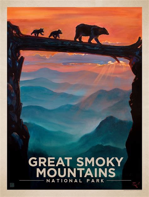 Image Result For Great Smoky Mountains Poster National Park Posters