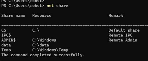 Cmd Command To Find Shared Folders In Windows Net Share