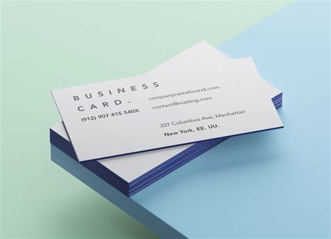 colored edge business card mockup psd set good mockups