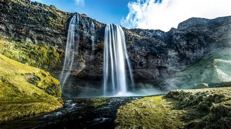 Seljalandsfoss Wallpaper 4k Waterfalls Iceland Water Stream