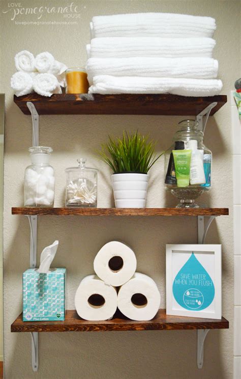 You'll be happy by how simple this over the toilet ladder shelf is to make. 17 Brilliant Over the Toilet Storage Ideas