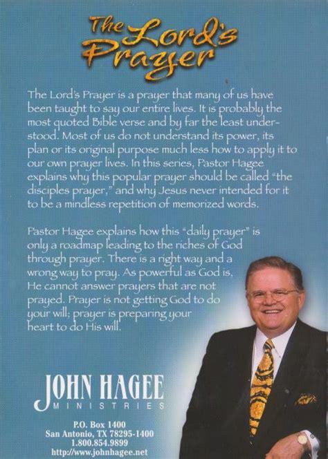 John Hagee The Lords Prayer Vol 2 Audio Book Cd Understand Jesus