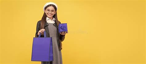 Shopping Made Easy Happy Kid Hold Paperbag And T Box Back To