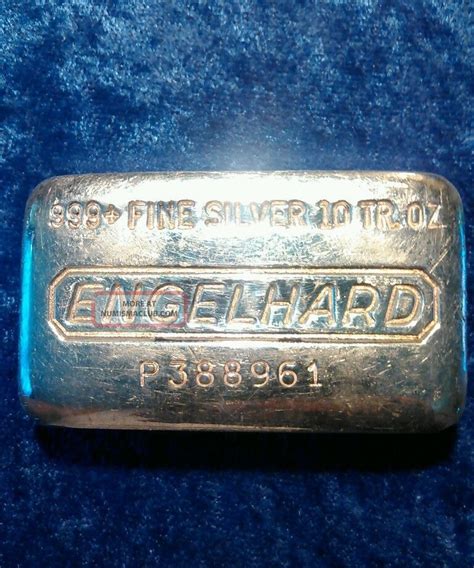 Rare Engelhard P Series Troy Oz Silver Old Poured Bar