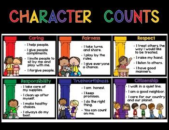 Character Counts Posters by Academic Atelier | Teachers Pay Teachers