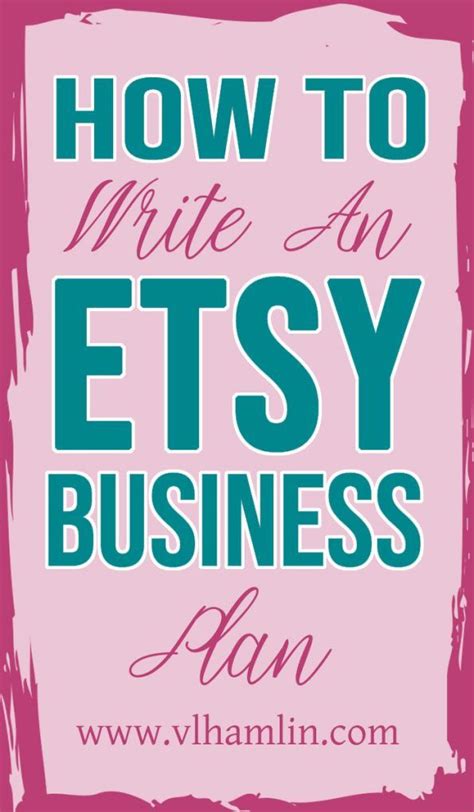 How To Write An Etsy Business Plan Etsy Business Plan Etsy Business