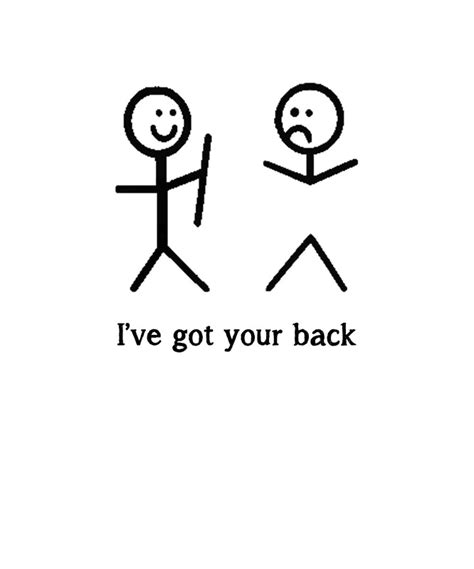Ive Got Your Back Funny Stick Figure T Shirt By Awesomeapparel Redbubble