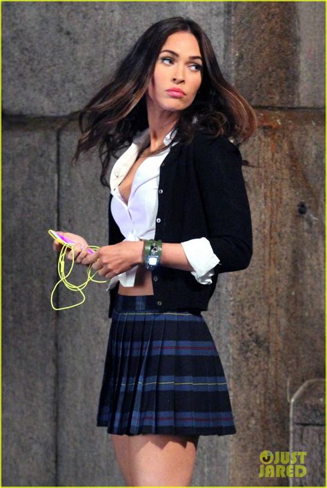 Full Sized Photo Of Megan Fox Sexy Schoolgirl Tmnt 2 Set 15 Photo 3389239 Just Jared