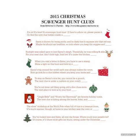 13 Secret Santa Clues Examples Printables Download Word Pdf
