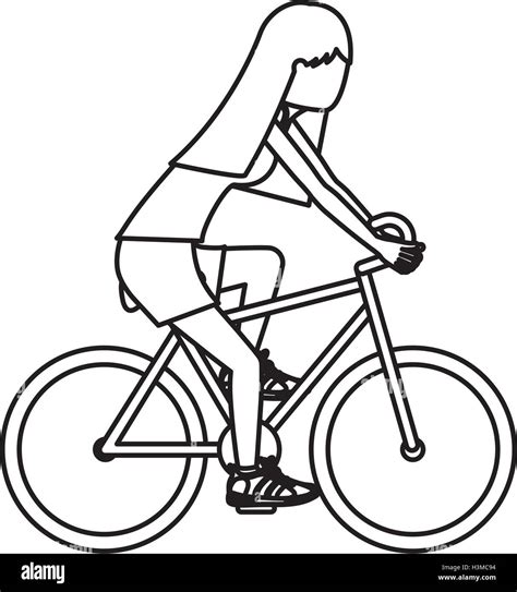 Girl Riding Bike Design Stock Vector Image And Art Alamy