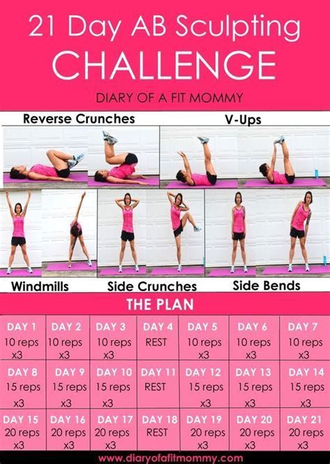 Day Ab Sculpting Workout Challenge Workout And Keep It Off Mommy Workout Workout