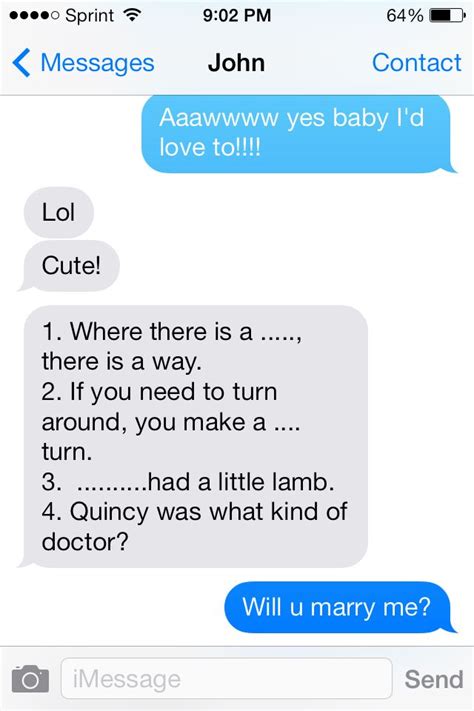 30 hilarious texts to make your crush laugh. Love texting riddles from my man!!!! | Funny texts crush ...