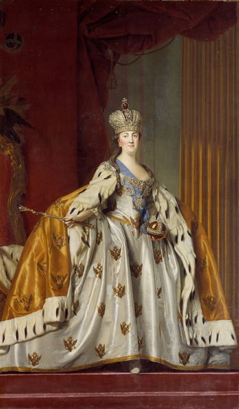 Empress Ekaterina II The Great With Big Emperor Crown On Her Head Catherine The Great