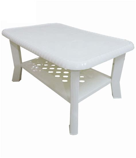 Best quality @ lowest price. Kisan White Plastic Foldable Center Table: Buy Online at ...