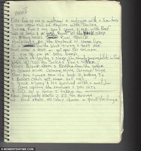 Unreleased Tupac Shakur Music Hand Written Notes And Lyrics On Sale