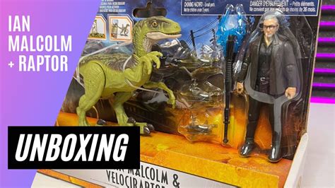 Dr Ian Malcolm And Velociraptor Locusts Jurassic World Dominion Mattel Unboxing Youtube