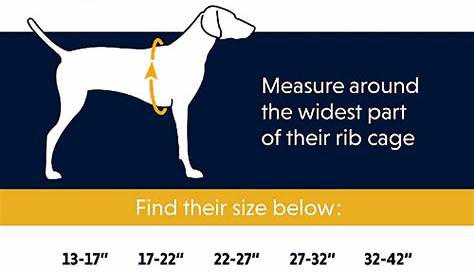 reddy dog harness size chart