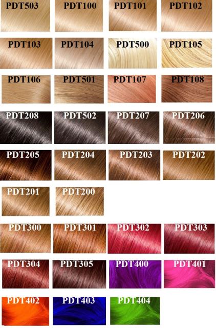 Hair Extensions Color Chart Vlrengbr
