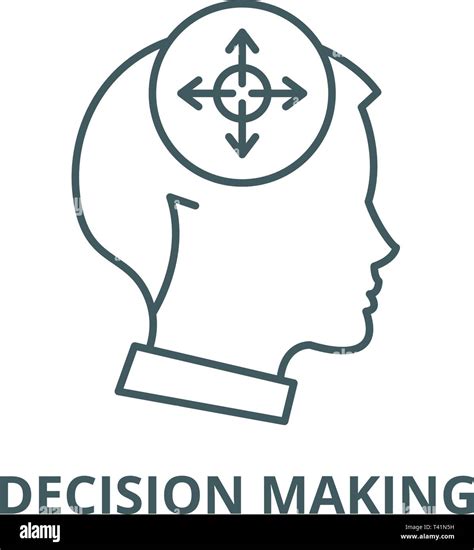 Decision Making Line Icon Vector Decision Making Outline Sign