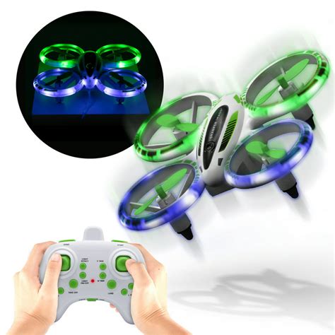 Sharper Image Mini Stunt Drone Rc Glow Up With Led Lights Small Plane