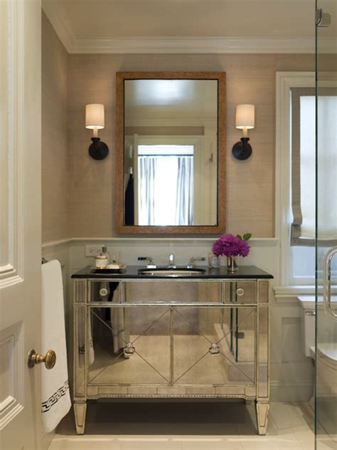 Mirrored Bathroom Vanity With Sink Rispa