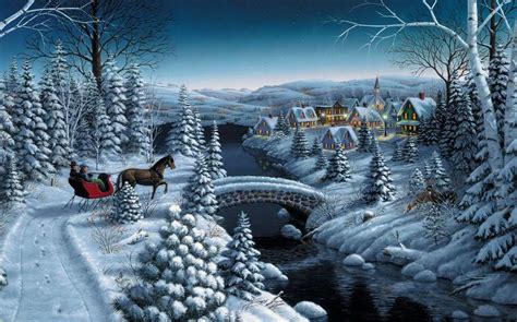 Winter Wonderland Christmas Scenes Wallpapers Wallpaper Cave