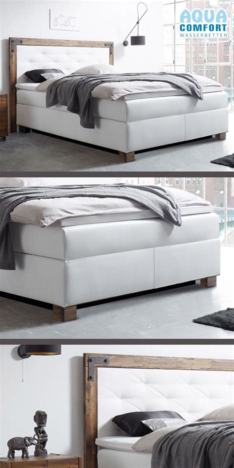 Wasserbetten sind der traum eines jeden neben wärme und komfort bieten sie entspannung pur. Boxspring-Wasserbett mit Factory India Kopfteil kaufen ...