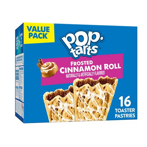 Pop Tarts Cinnamon Roll Drizzle Breakfast Toaster Pastries 27 Oz 16 Count