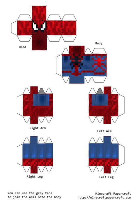 Papercraft Spider Man Manualidad Minecraft Crafts Papercraft