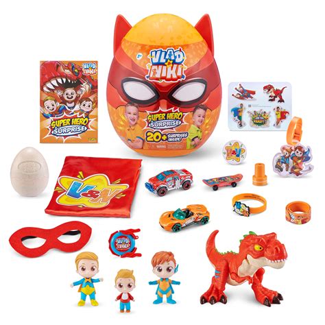 Walmart Exclusive Vlad And Niki Superhero Surprise Egg Red With Glow In