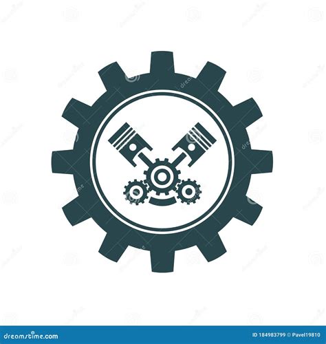 Vector Illustration Icons Logos With Car Parts Car Service Auto