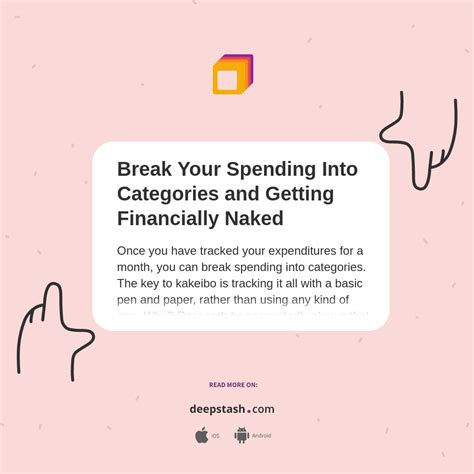 Break Your Spending Into Categories And Getting Financially Naked