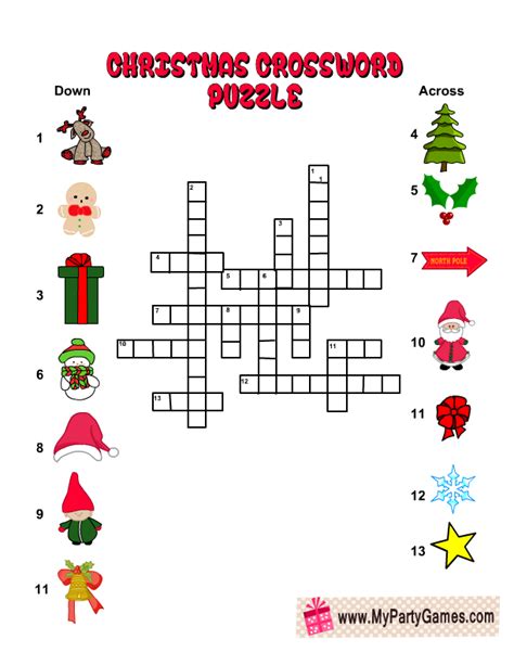 Free Printable Christmas Crossword Puzzles Printable World Holiday