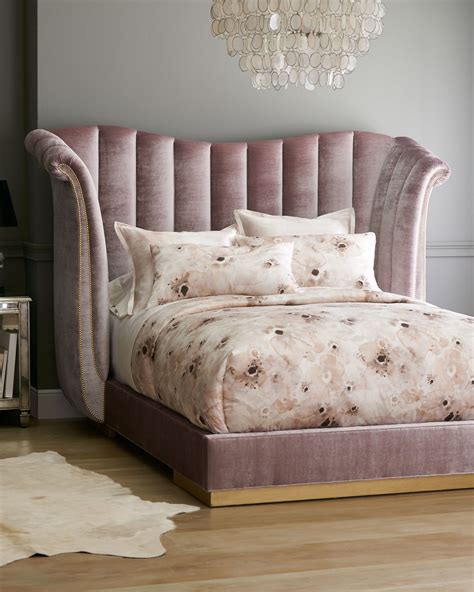 Haute House Moira Channel Tufted Queen Bed Neiman Marcus