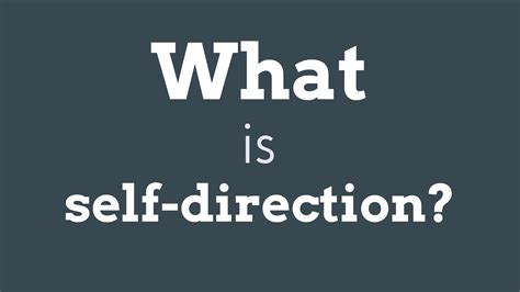 Self Direction What Is It And What Is It Not Mycil