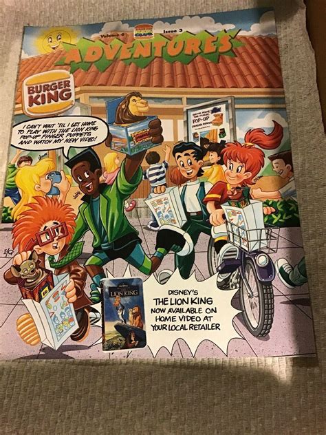 1994 Burger King Kids Club Adventures Magazine No. 6 - 8 series (#1-8