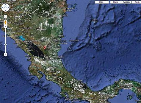Vista satelital de lugares recomendados. Google Maps corregirá sus mapas sobre la frontera de Costa ...