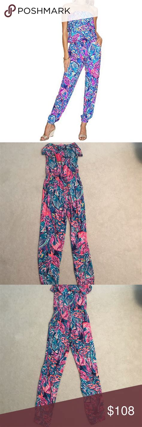 Nwt Lilly Pulitzer Ailsie Jumpsuit Seas The Day Xs Lilly Pulitzer Jumpsuit Romper Jumpsuit