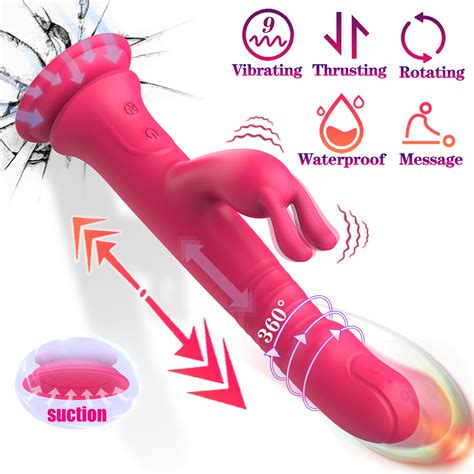 ayiyun thrusting dildo rabbit vibrator for women g spot stimulator sex toys with 10 thrusting