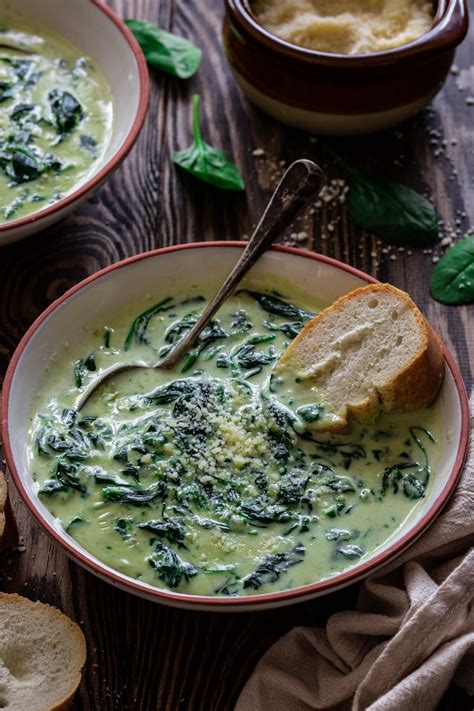 Spinach egg drop soup extremely easy to make, with simple ingredients, that you already on hand. Cream of Spinach Soup | www.oliviascuisine.com | There's ...
