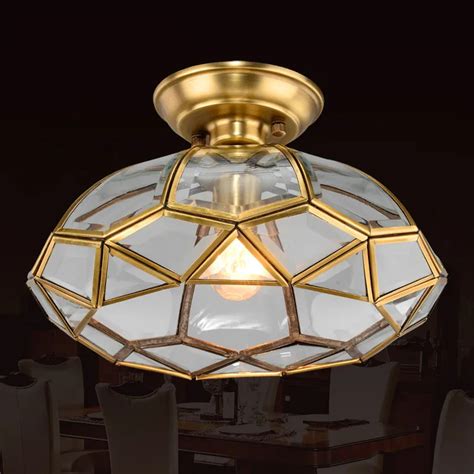 Lighting European Style Copper Ceiling Light Dining Room Small Lights