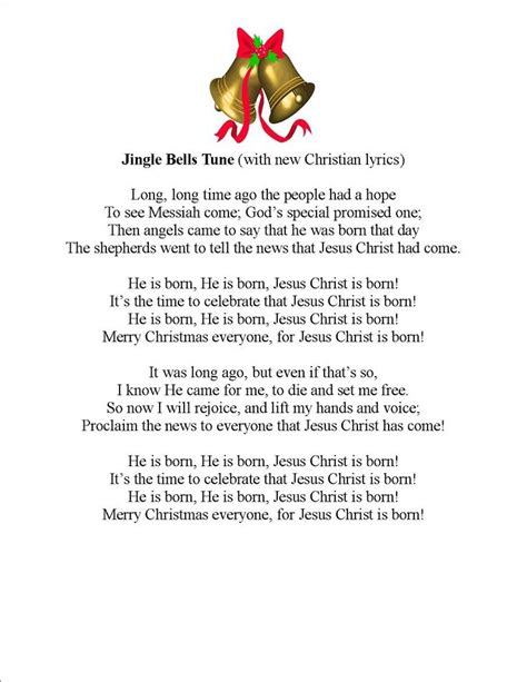 He Is Born New Lyrics To The Popular Tune Of Jingle Bells I Wrote