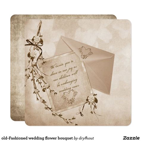 Maybe you would like to learn more about one of these? old-Fashioned wedding flower bouquet Invitation | Zazzle ...