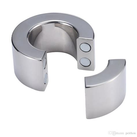 Metal 304 Stainless Steel Scrotum Weight Ring Adult Sex Toys Magnetic Suction Ring Delay